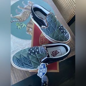 Limited edition slip on vans never worn
